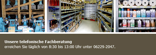 Unsere telefonische Fachberatung erreichen Sie tÃ¤glich von 8:30 bis 13:00 Uhr unter 06229-2047.